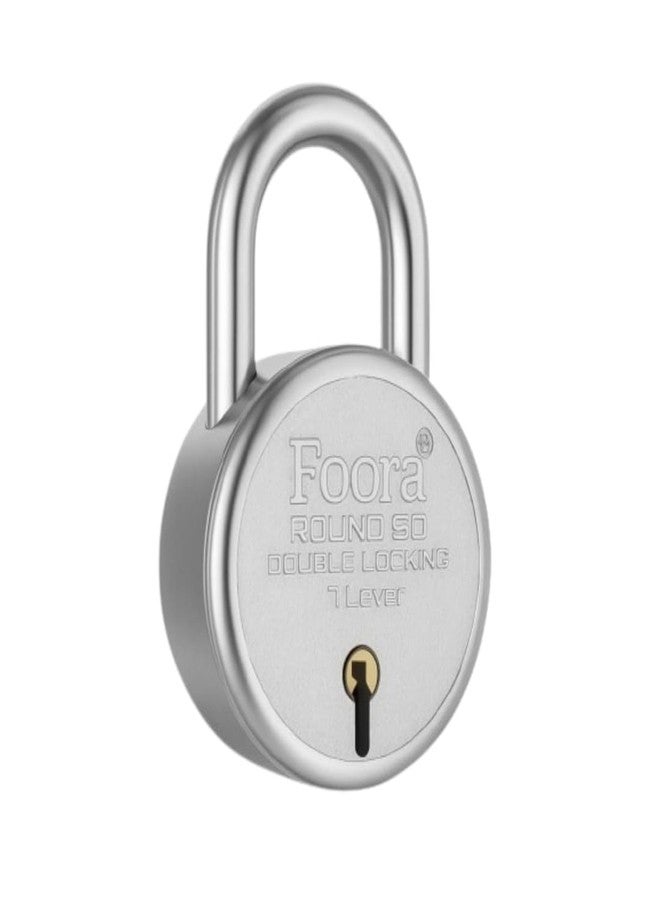 Foora Round 50mm Lock with 5 Keys - Pack of 2| Durable Padlock for Bags, Lockers, Cabinets & Home Security - Image 2